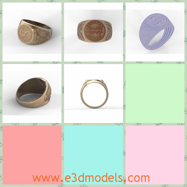 3d model the ring with the symbol of dollars - This is a 3d model of the ring with symbol of dollar,which is cool and decorated with jewelry.