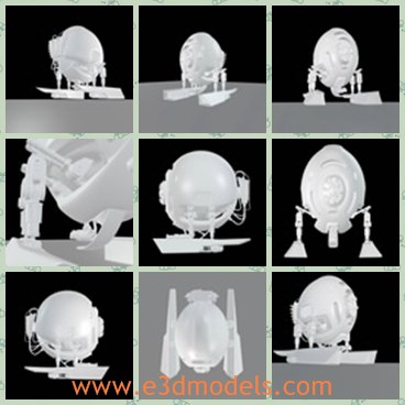 3d model the robot - This is a 3d model of the robot,which is small and cute.The model has two special legs and the body is round.