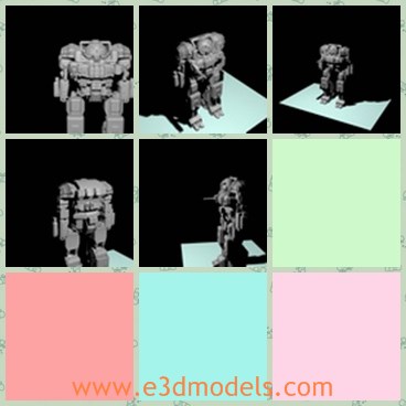 3d model the robot - This is a 3d model of the robot,which is large and heavy.The model has long arms and legs.
