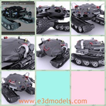 3d model the robot - This is a 3d model of the robot,which is black and heavy.The model is the powerful weapon in the wars.