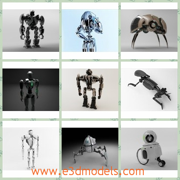 3d model the robot - This is a 3d model of the robot,which is standing on the floor.The model is modern and made in details.