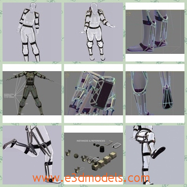 3d model the robot - This is a 3d model of the robot,which is modern and animated.The model is heavily instanced from reference details.
