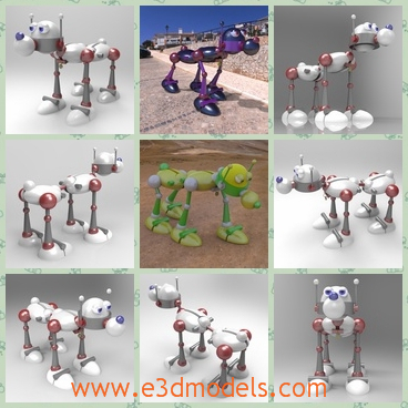 3d model the robot dog - This is a 3d model of the robot dog,which is the futristic pet and the body is queer and special.