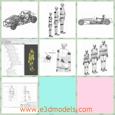 3d model the robot in steel - This is a 3d model of the robot in steel materials,which are modelled to the anthropometric data based on 98% of US population.