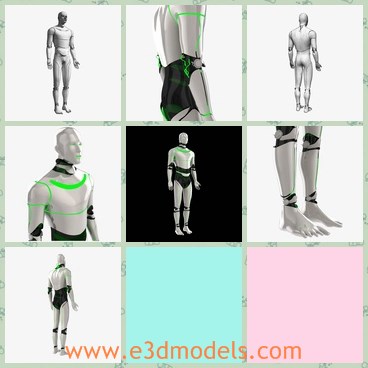 3d model the robot man - This is a 3d model of the robot man,which is tall and strong.The model is made with high quality.