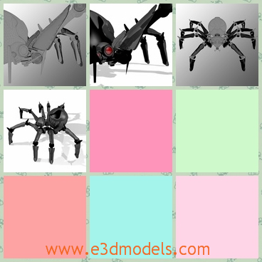 3d model the robot spider - This is a 3d model of the robot spider,which is large and similar to the real one.The model is dangerous,too.