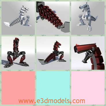 3d model the robotic dragon - This is a 3d model of the robotic dragon,which is made by a common mech in a factory.The model is made like the dinosaur.