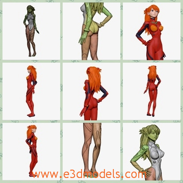 3d model the sexy cartoon girl - Share and Download 3D Models at  