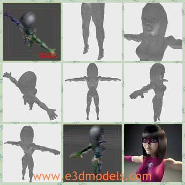 3d model the sexy woman - This is a 3d model of the sexy woman,who is short but fantastic.The model is the comic character in the cartoon movie.