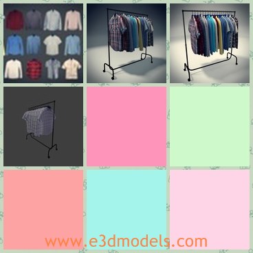 3d model the shirts - This is a 3d model of the shirts,which are new and has its own unique texture. 
Modeling was done in program Blender 2.64, then it was exported to many other 3d formats.