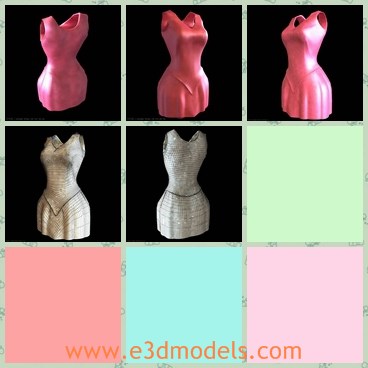 3d model the short dress - This is a 3d model of the short dress,which is sexy and short.The dress is new and popular among girls.