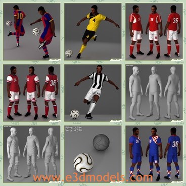 3d model the soccer player - This is a 3d model of the soccer player,which is optimized for working in this environment. We can not be held responsible for the use of this model in environments different from the recommended one.