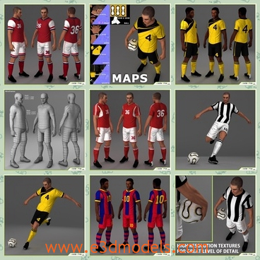 3d model the soccer player - This is a 3d model of the soccer player,who is strong and tall.The model is a black and comes from New Jersey.