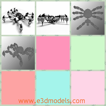 3d model the spider - This is a 3d model of the robot spider,which is large and fantastic.The model is built according to the real bases.