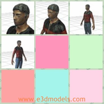 3d model the strong man - This is a 3d model of the strong man,who is standing on the floor.The model is a game hero.