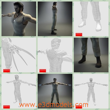 3d model the strong man - This is a 3d model of the strong man,who is tall and sexy..The model is realistic.