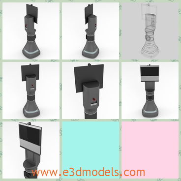 3d model the telepresence tobot - THis is a 3d model of a telepresence robot.A text file has more information about the materials used.The objects are modeled using real world dimensions.
