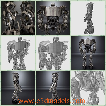 3d model the warrior - This is a 3d model of the warrior,who is actually a robot.The model is large and mechanical.