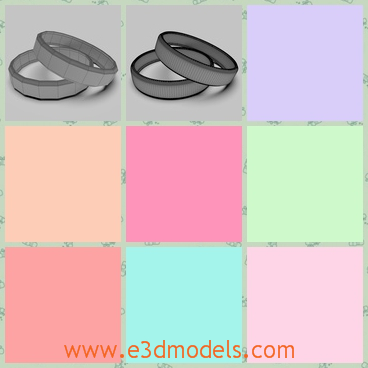3d model the wedding ring - This is a 3d model of the wedding ring,which is round and without any jewelry on it.The model is simple and realistic.
