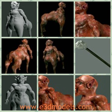 3d model the wizard - This is a 3d model of the wizard,which is a half animal and half human creature.The wizard is a fantastic character in the movie.
