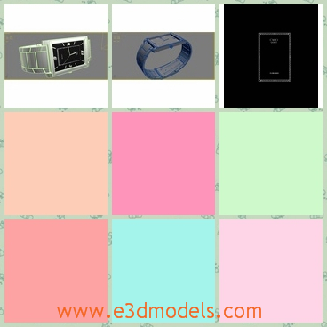 3d model the wristwatch for man - This is a 3d model of the wristwatch,which is the 2011 type.The model is modern and famous in the world.