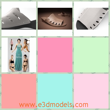 3d models of sandal shoes - These 3d models are about some male sandal shoes which are big and wide. These shoes are made of fine leather and solid plastic.