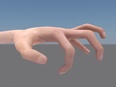 3d model of rigged hand