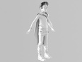 3d model the boy with glasses
