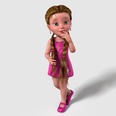 3d model the cute baby girl