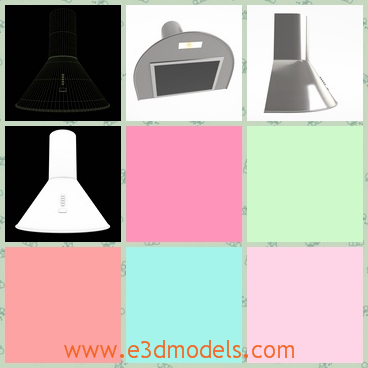 3d model a modern hood - This is a 3d model of a hood,which is formed is several shapes.The hood is to protect the harmness to people.