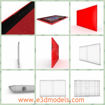 3d model a nokia cellphone in red - This is a 3d model of a red phone of Nokia,which has a kind of outstanding color.