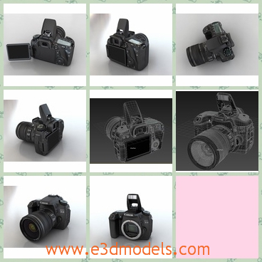 3d model canon camera - This is a 3d model of the Canon camera,which is the digital equipment.The camera is popular in China because it is cheap and practical.
