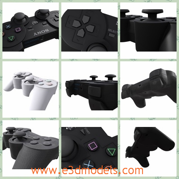 3d model of a playstation 3 controller - This 3d model is about a playstation 3 controller. It is an incredible detailed PS3 controller!The material shown on the preview is only on the max-file.