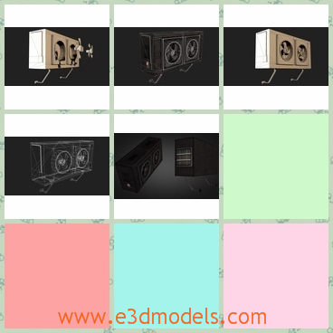 3d model the air conditioner - This is a 3d model of the air conditioner,which is modern and textured.The model is old and outdated.