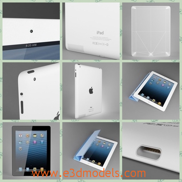 3d model the Apple iPad 4 - This is a 3d model of the Apple iPad4,which is the product of the Apple company and which also be used as the computer.