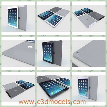 3d model the apple ipad air - This is a 3d model of the Apple iPad Air,which can be used as a computer.The model is modern and popular amongst the young people.