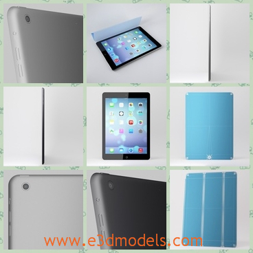 3d model the Apple iPad Air - This is a 3d model of the Apple iPad Air,which is a mini-computer with a touchscreen.The model is popular amongst the young people.