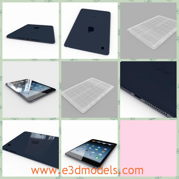 3d model the apple ipad with the touchscreen - This is a 3d model about a Apple ipad with high quality,which can be used as a computer,and the ipad is easy to carry and it is thin.