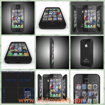 3d model the apple phone - This is a 3d model of the Apple phone,which is modern and popular in life.The model is realistic,which is made in USA and popular around the world.