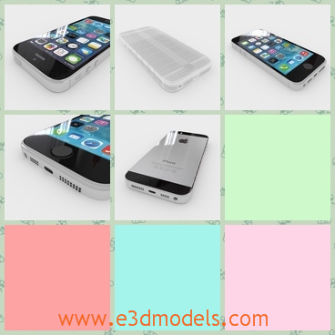 3d model the apple phone - This is a 3d model of the apple phone,which is the newest brand in the world.The model is popular in the world.