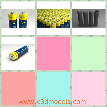 3d model the battery - This is a 3d model of the battery,which consists of two objests,the body of the battery and the battery label.