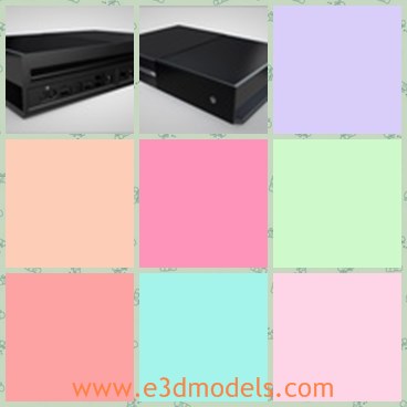 3d model the black game box - This is a 3d model of the black game box,which is big and heavy.The body of the model is square and easy to place in any corner of the home.