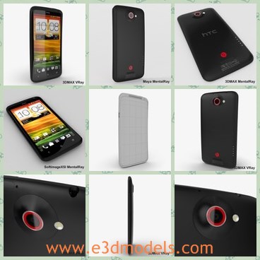 3d model the black HTC - THis is a 3d model of the black HTC,which is the famous and popular brand in China.THe phone is made in China,and popular among young people.