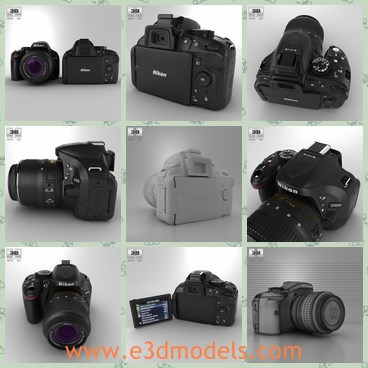 3d model the black nikon camera - This is a 3d model of the black Nikon camera,which is common and made with high quality.