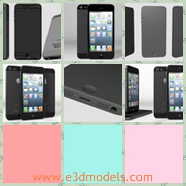 3d model the black phone - This is a 3d model about the black phone,whichhas been made with extreme care with Reference of iPhone 5.