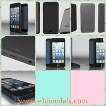 3d model the black phone - THis is a 3d model of the black phone,which is the expensive and popular phone made by Apple company.