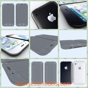3d model the black phone - This is a 3d model of the black phone,which is the famous brand iPhone in the world.The model is popular around the world.