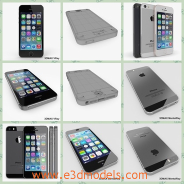 3d model the black phone of iPhone 5s - This is a 3d model of the black phone of iPhone  5s,which is famous anf popular around the world.