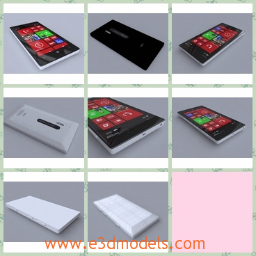 3d model the black phone of NOkia - This is a 3d model of the black phone of Nokia,which is the famous and popular phone in the world.The phone is produced with white cover.