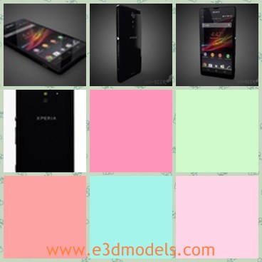 3d model the black phone of sony - This is a 3d model of the black phone of Sony,which is made with standard materials.The mdoel is famous in the world.